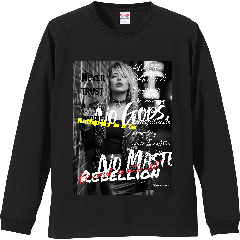 【パンク長袖Tシャツ ライブ帰りのパンクガール】