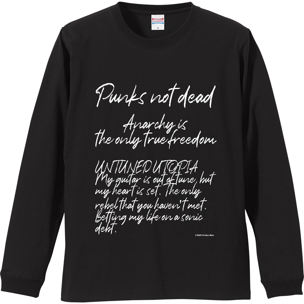 【パンク長袖Tシャツ パンクメッセージ】