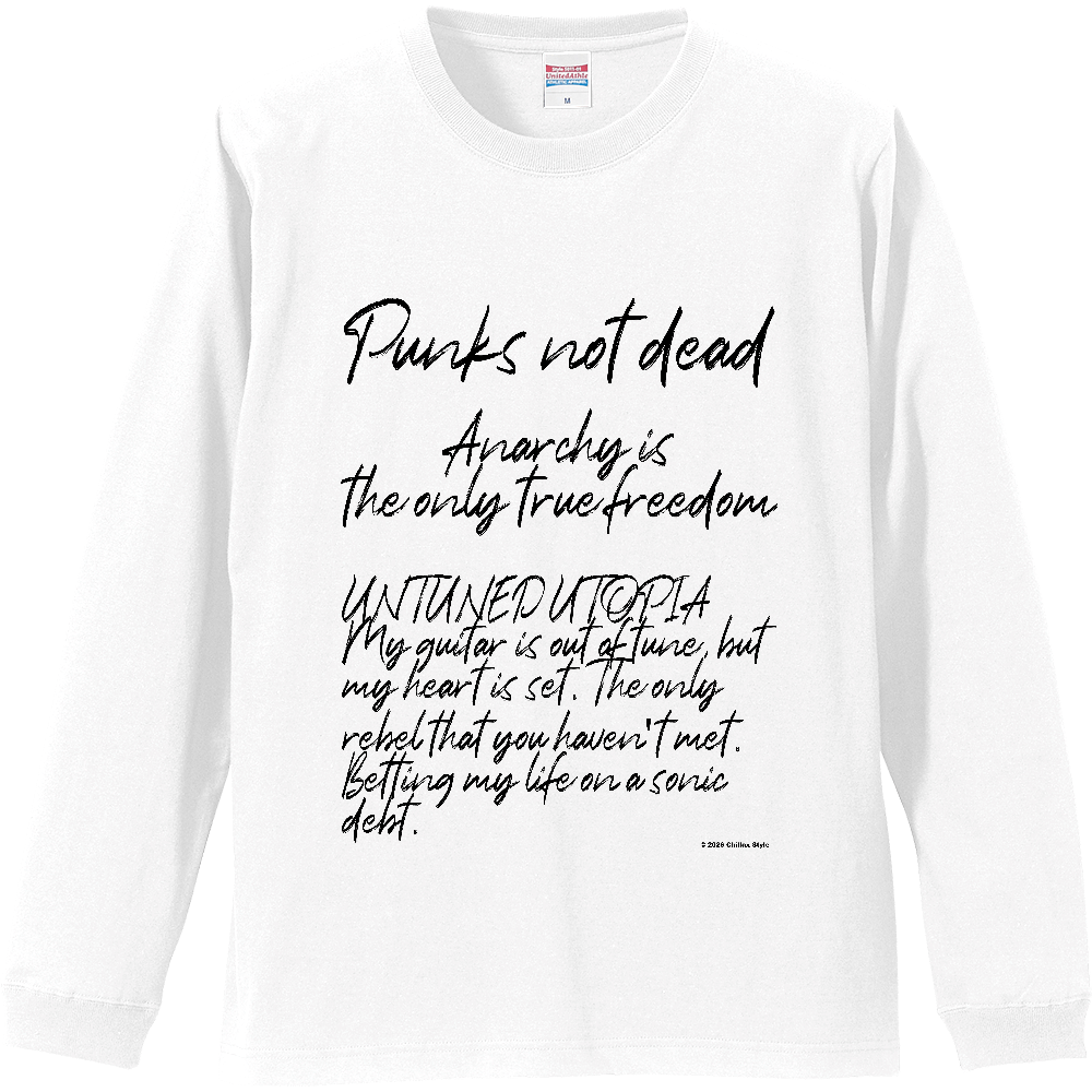 【パンク長袖Tシャツ パンクメッセージ】