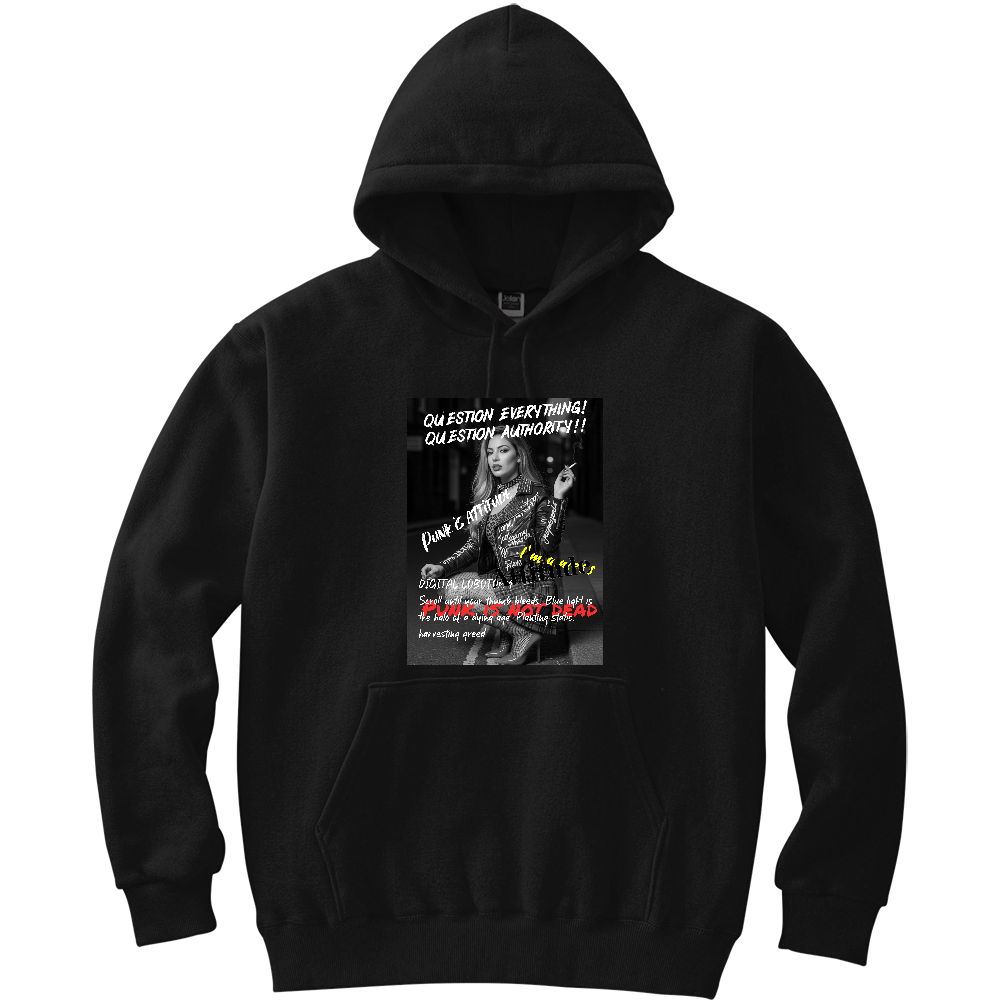 【パンクプルオーバーパーカー ロンドンの路地裏で一服するパンクガール】