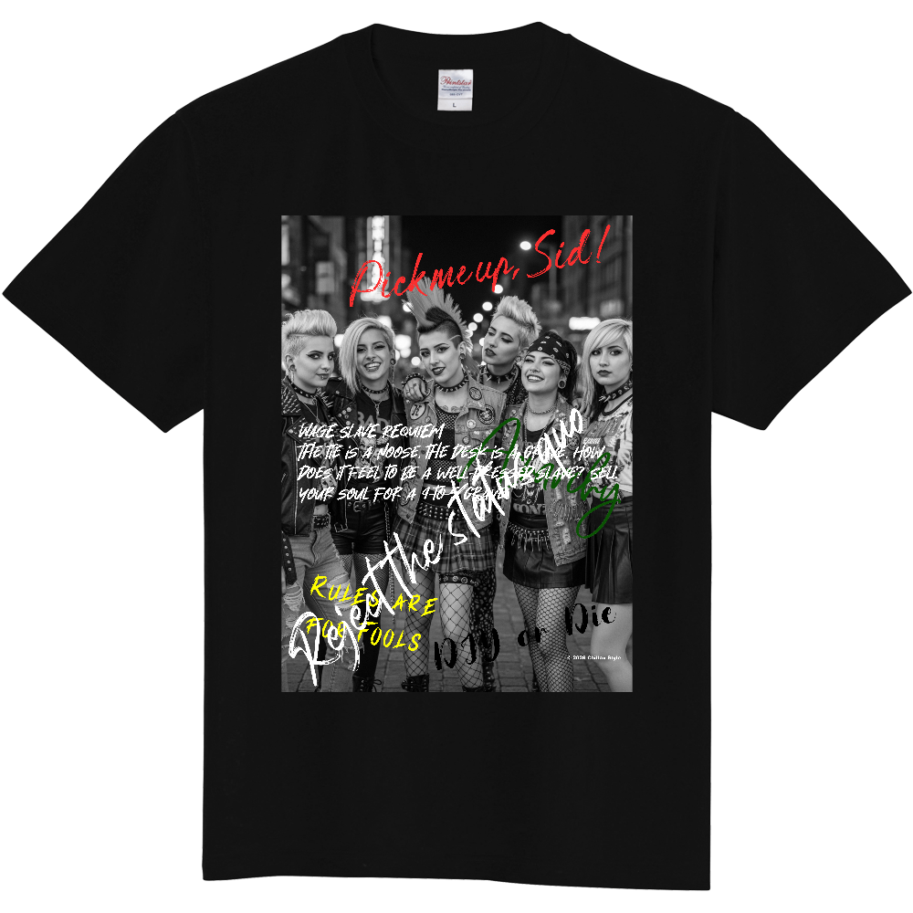 【パンクTシャツ 仲良しパンクガールズ】