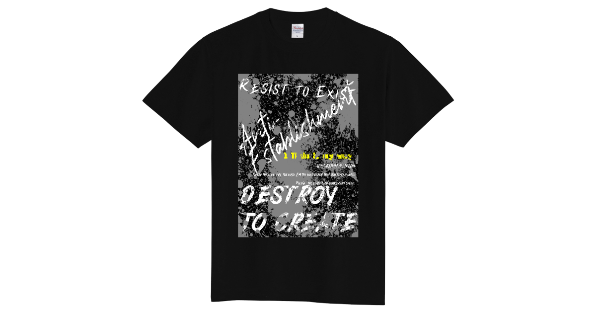 【パンクファッション パンクスタイル パンクフライヤー】モノクロ