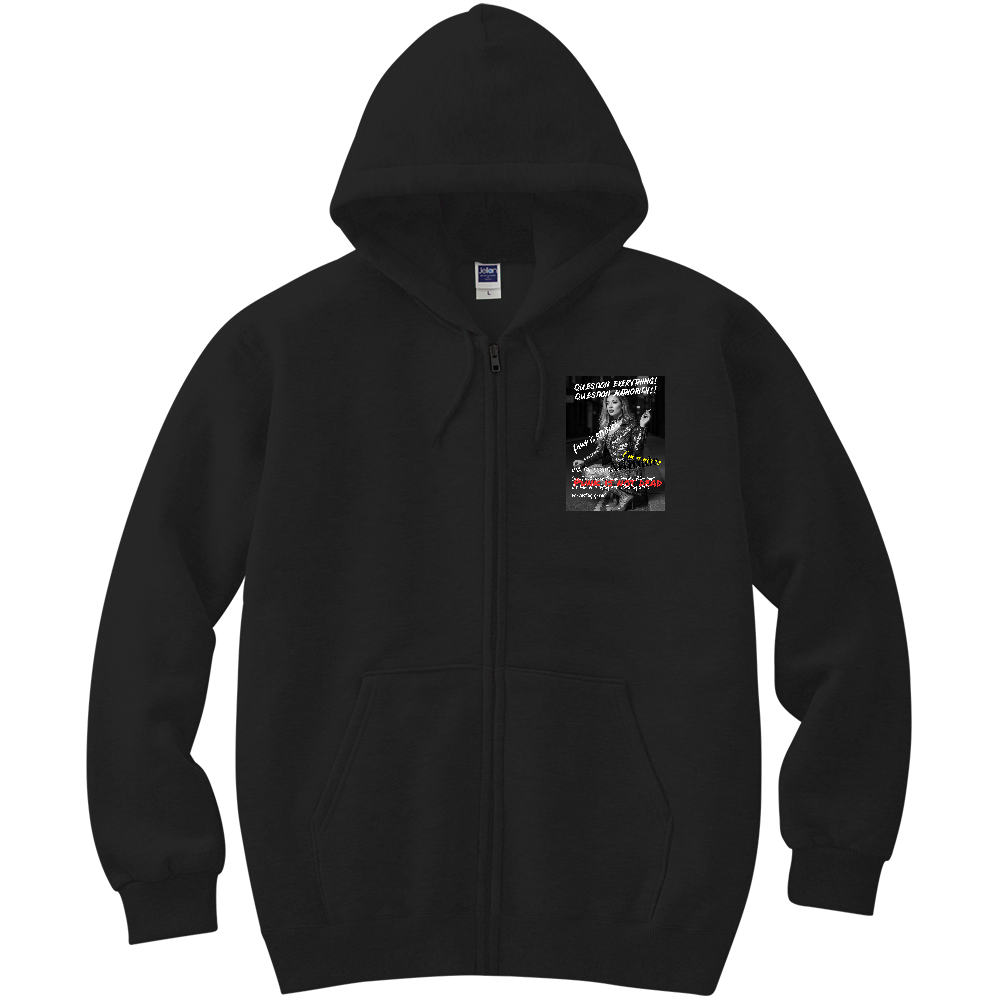 【パンクジップアップパーカー ロンドンの路地裏で一服するパンクガール】