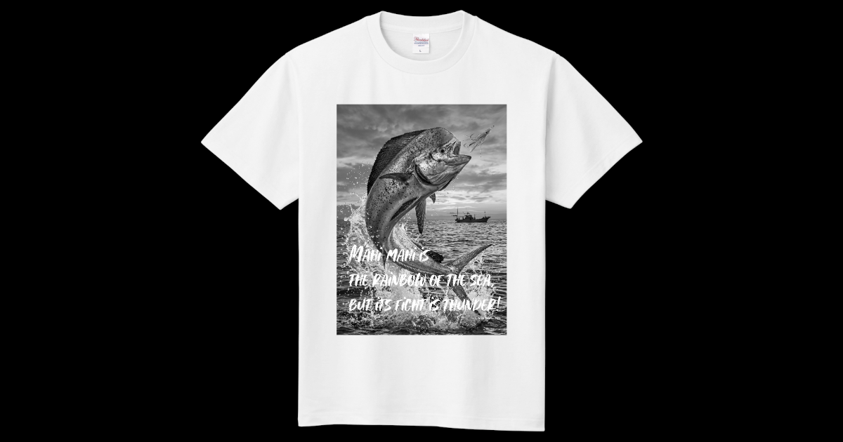 2026 Summer Fishing Fashion 販売開始【フィッシングTシャツ シイラ釣り】モノクロ